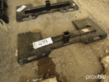 Receiver Hitch Mounting Plate for a Skid Steer