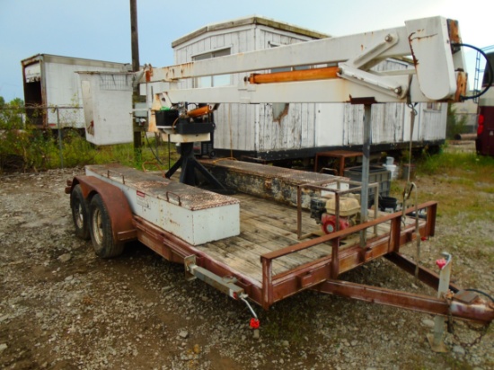 Manlift Basket Mounted on a Trailer