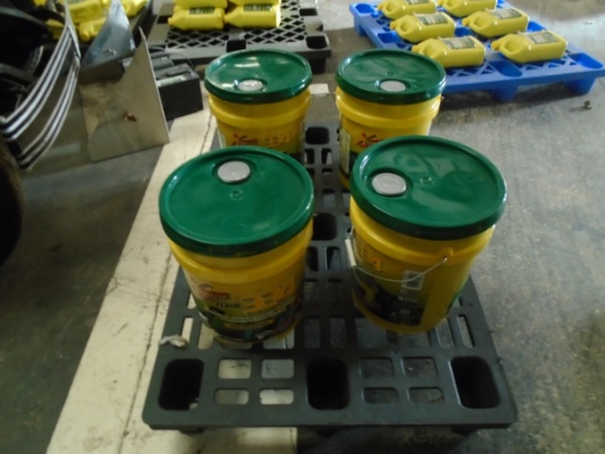Four 5-Gallon Buckets of Hydraulic Oil