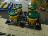 Four 5-Gallon Buckets of Hydraulic Oil