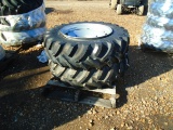 Set of Two Titan 13.6-28 NHS Tires and Wheels