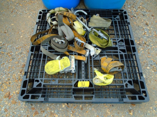 Pallet of New and Used Ratchet Straps