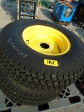 Two Titan 41x14.00-20 Turf Tires and Wheels