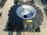 One Titan 43x16.00-20 NHS Tractor Tire and 6-Lug Wheel