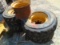 Set of Four CAT Brand Skid Steer Tires and Wheels