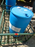 Metal Forklift Basket and 55-Gallon Plastic Drum