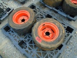 Two Bobcat Brand Foam-Filled Tires and Wheels