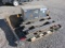 PALLET W/FLATBED HEADACHE RACK, STAKE SIDES, & PROTECH UNDERMOUNT TOOL BOX