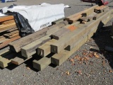 PALLET W/ ASSORTED SIZE WOOD BEAMS