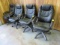(4) LEATHER OFFICE CHAIRS