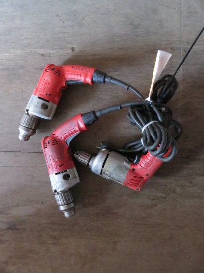 (3) 120V MILWAUKEE DRILLS