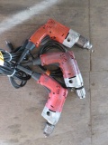 (3) 120V MILWAUKEE DRILLS