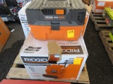 (1) RIDGID 3 SPEED AIR MOVER, (1) RIDGID 4.5 GAL PRO PACK PORTABLE VAC