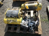 PALLET W/ (2) DEWALT ELECTRIC AIR COMPRESSORS (PARTS ONLY)