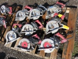 PALLET W/ (8) 7-1/4'' 120V WORM DRIVE SKILSAWS