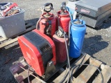 PALLET W/ (4) CONCRETE SPRAYERS & HOT ONE 220V HEATER