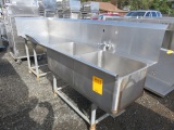 95'' TWO COMPARTMENT STAINLESS STEEL SINK W/DRAINBOARD