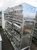 STAINLESS STEEL 9-CAGE ANIMAL CART (78''W X 75''T X 24''D)