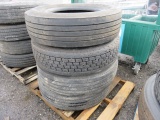 (4) ASSORTED 295/75R22.5 TIRES