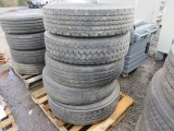 (5) ASSORTED 295/75R22.5 TIRES