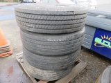 (4) ASSORTED 295/75R22.5 TIRES