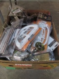 BOX OF ASSORTED DOOR LOCK HARDWARE AND PARTS