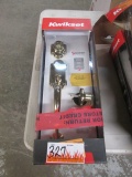KWIK SET FRONT ENTRY LOCK AND HANDLE SET BRIGHT BRASS