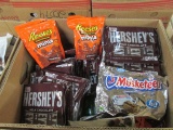 BOX OF HERSHEY, REESERS AND 3 MUSKETTERS CANDIES