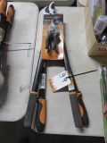 LOT OF 2 FISKAR LOPPERS AND 2 FISKAR HAND PRUNERS