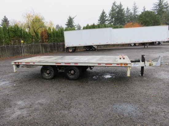 1975 TUSCO DB20 TANDEM AXLE EQUIPMENT TRAILER