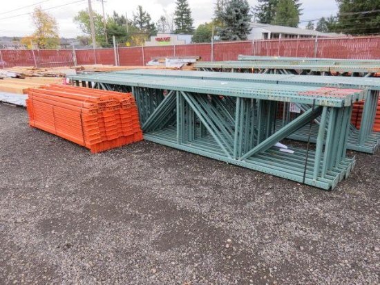 PALLET RACKING - (14) 42" X 20'2" UPRIGHTS & (65) 9' CROSSARMS