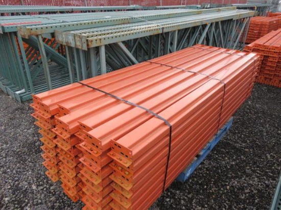 PALLET RACKING - (9) 19' X 44", (3) 16' X 44" UPRIGHTS & (56) 9' CROSSARMS