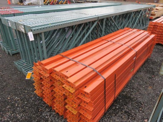 PALLET RACKING - (15) 22' X 42" UPRIGHTS & (73) 9' CROSSARMS
