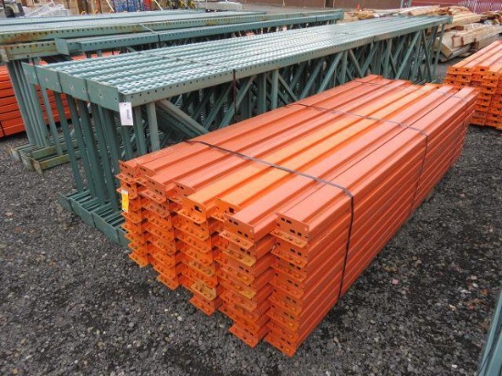 PALLET RACKING - (14) 20' X 42" UPRIGHTS & (64) 9' CROSSARMS