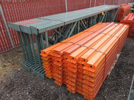 PALLET RACKING - (12) 20' X 42" UPRIGHTS & (56) 9' CROSSARMS