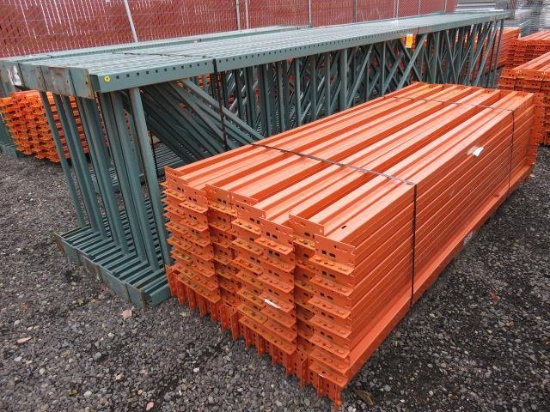 PALLET RACKING - (15) 22' X 48" UPRIGHTS & (77) 9' CROSSARMS