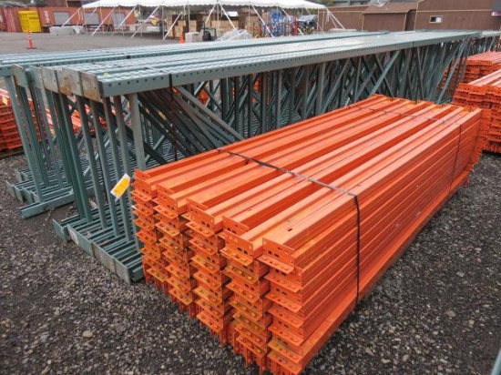 PALLET RACKING - (13) 22' X 48" UPRIGHTS & (77) 9' CROSS ARMS