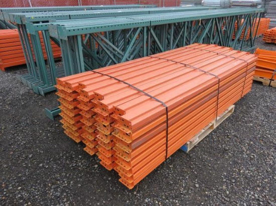 PALLET RACKING - (10) 22' X 48" UPRIGHTS & (64) 9' CROSSARMS