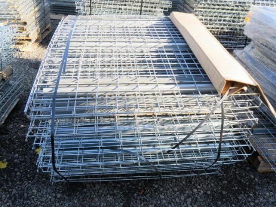 PALLET W/ APPROX. (28) 44" X 51" METAL PALLET RACKING SHELVES
