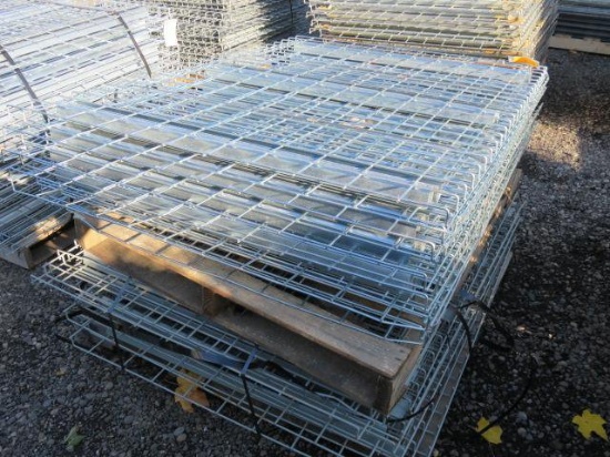 PALLET W/ APPROX. (12) 42" X 58" & (12) 42" X 51" METAL PALLET RACKING SHELVES