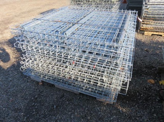 PALLET W/ APPROX. (30) 42" X 45" METAL PALLET RACKING SHELVES