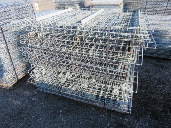PALLET W/ APPROX. (42) 42" X 51" METAL PALLET RACKING SHELVES