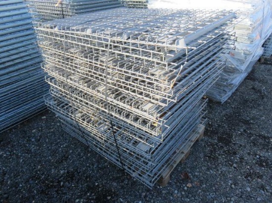 PALLET W/ APPROX. (30) 36" X 46" METAL PALLET RACKING SHELVES
