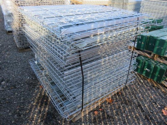 PALLET W/ APPROX. (40) 48" X 51" METAL PALLET RACKING SHELVES