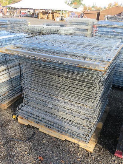 PALLET W/ APPROX. (48) 48" X 55" METAL PALLET RACKING SHELVES