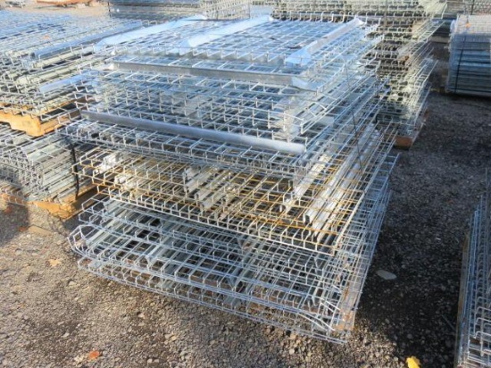 PALLET W/ APPROX. (48) 48" X 55" METAL PALLET RACKING SHELVES