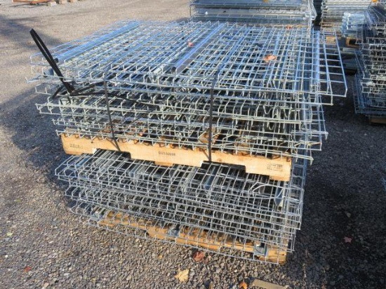 PALLET W/ APPROX. (38) 42" X 58" METAL PALLET RACKING SHELVES