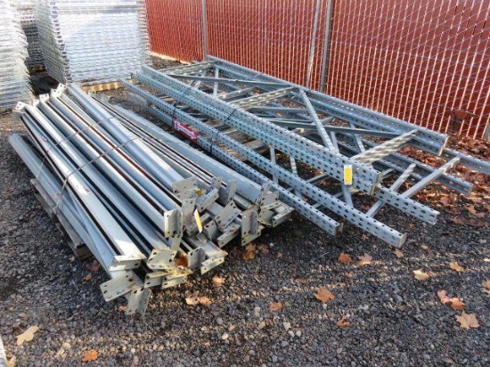 PALLET RACKING - (6) 36"W X VARIOUS HEIGHTS & (27) 96" CROSSARMS