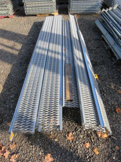 GALVANIZED EXPANDED METAL STAIR TREADS, (6) 9" X 12', (2) 9" X 6'