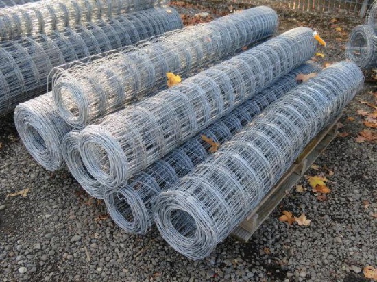 PALLET W/ (6) PARTIAL ROLLS OF 6' FIELD FENCE